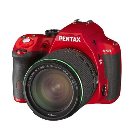Pentax K-50 16MP Digital SLR Camera Kit with DA 18-135mm WR f3.5-5.6 Lens (Red)  $814.24