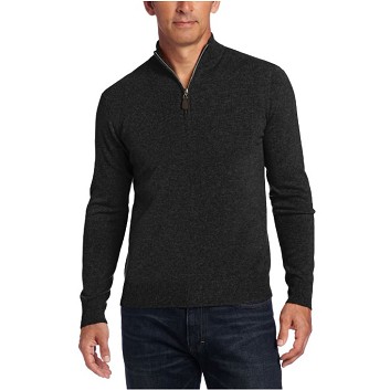 Williams Cashmere Men's 100% Cashmere Zip Mock-Neck Sweater $72.89+free shipping