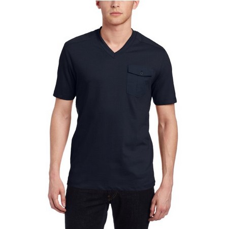 Marc New York Men's V-Neck Tee with Canvas Trims, Eclipse $6.60