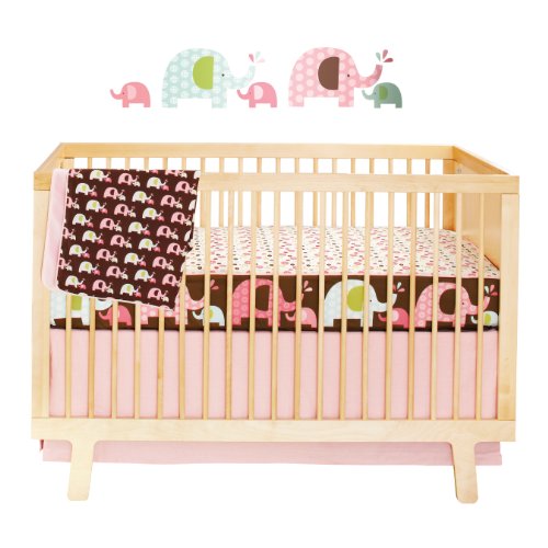 Skip Hop Complete Sheet 4 Piece Crib Bedding Sets, Pink Elephant $57.49+free shipping