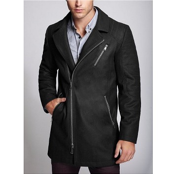 GUESS Men's Wool Coat with Topstitch Panel $69.00+$7.95 shipping