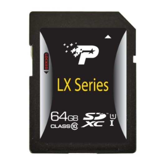 Patriot 64GB Class 10 SDXC Flash Memory Card For Camera $24.99