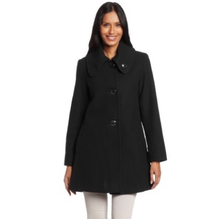 London Fog Women's A Line Coat, Black $58.32+free shipping