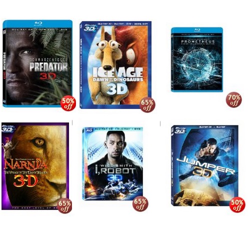 仅限此周！降价可达70%，Amazon精选3D 蓝光电影光盘促销