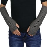 Dahlia Women's Button Accented Soft Acrylic Knit Fingerless Arm Warmer Gloves $15.45 FREE Shipping on orders over $49