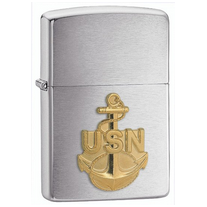 Zippo Navy Anchor Emblem Pocket Lighter  $16.93  + Free Shipping 