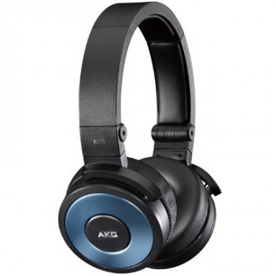 AKG K619BLU Premium DJ Headphones with In-Line Remote and Microphone, Blue, only $39.95, free shipping