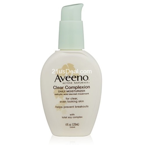 Aveeno Clear Complexion Daily Moisturizer, 4 oz, only $6.135, free shipping after clipping coupon and using SS