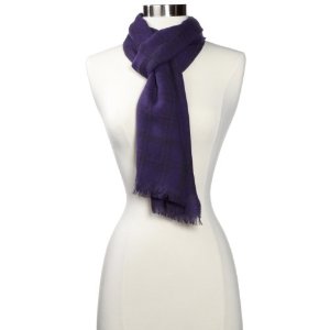 雨果波士HUGO BOSS男士純羊毛圍巾 紫色 使用折扣碼后僅需 $39.37