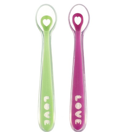 Munchkin 2 Pack Silicone Spoons， Colors May Vary  $3.97 