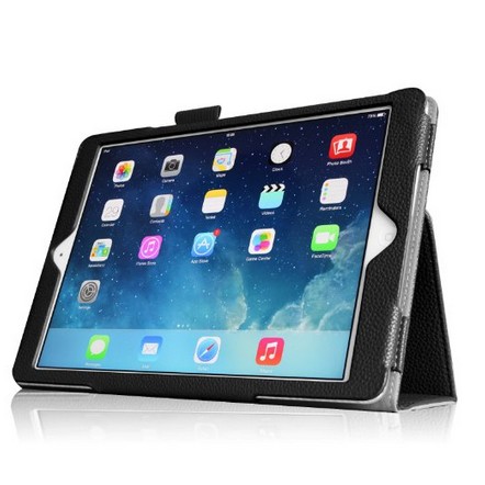 Fintie Apple iPad Air Folio Case - Slim Fit Leather Smart Cover with Auto Sleep / Wake Feature for iPad Air 5 (5th Generation) - Black $0.99  