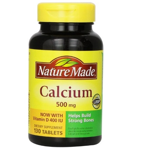 Nature Made Calcium 500 Mg and Vitamin D Tablets, Tablets, 130-Count, only $5.40, free shipping