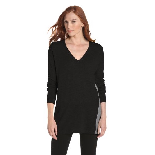 Christopher Fischer Women's 100% Cashmere Colorblock V-Neck Tunic Sweater, only $59.50 and free shipping