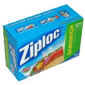 Ziploc三明治/食物便携袋（125袋x4盒），原价$15.12，现仅$6.61