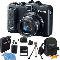Canon Powershot G15 12 MP High-Performance Digital Camera 32GB Bundle, only $399.00, free shipping