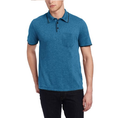 Marc New York Men's Pima Cotton Polo with Stripe Detail, only $12.02