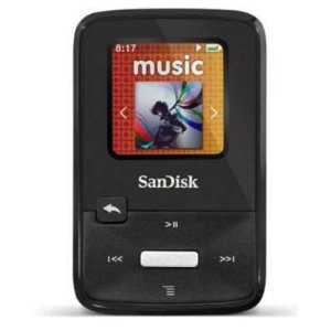 SanDisk Sansa Clip Zip 4GB MP3 Player SDMX22-004G-A57K (Black) - Manufacturer Refurbished $19.99 