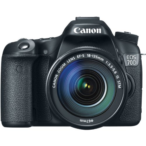 Canon EOS 70D 20.2 MP Digital SLR Camera with Dual Pixel CMOS AF and EF-S 18-135mm F3.5-5.6 IS STM Kit, only $1,099.00, free shipping