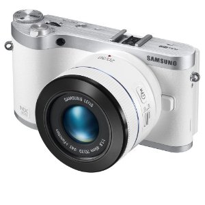 Samsung NX300 20.3MP CMOS Smart WiFi Compact Interchangeable Lens Digital Camera with 20-50mm Lens and 3.3