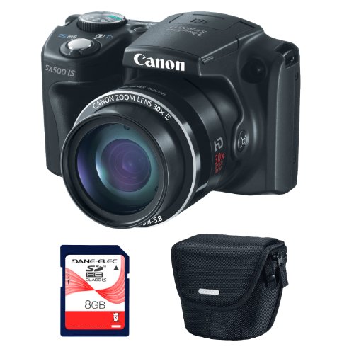 Canon PowerShot SX500 IS 16.0 MP 30x Wide-Angle Digital Camera Bundle,  only $239.00, free shipping