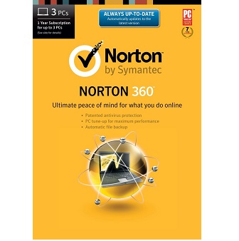 仅限今日！Norton诺顿360杀病毒软件2014下载版，3台PC许可，原价$89.99，现仅售$16.99。