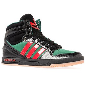 Karmaloop-only $40.95 for Adidas Court Attitude Sneaker in Black, Light Scarlet & Dark Green+extra 25% off $100 purchase!