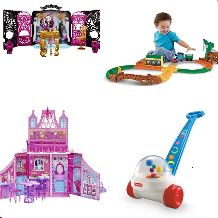 Save 50% on top toys from Mattel and Fisher-Price, including Monster High, Barbie, Thomas & Friends and more.
