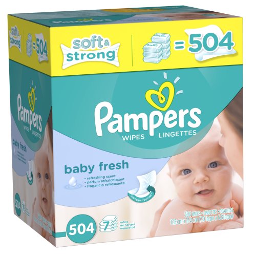 Pampers Softcare Baby Fresh Wipes 7x box, 504 Count,  only $11.64