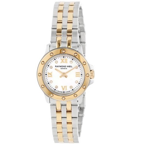 Raymond Weil蕾蒙威 5799-STP-00995 女式白色鑽石石英手錶，原價$1150.00，現僅售$541.84，免運費
