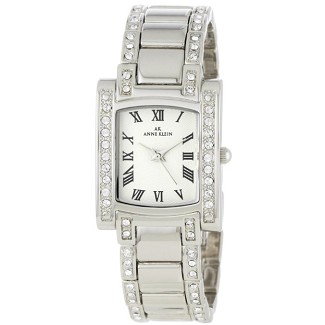 Anne Klein Women's 10-7127SVSV Swarovski Crystal Accented Silver-Tone Watch $55.67 +free shipping