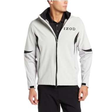 IZOD Men's Long Sleeve Poly Full Zip Waterproof Golf Jacket $33.74 