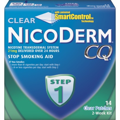 NicoDerm CQ全功能戒烟贴 透明贴 第一阶段 21毫克 14片 $29