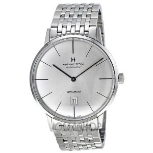 Hamilton Intra-Matic Untra-slim Automatic Silver Dial Mens Watch H38755151  $669.90 