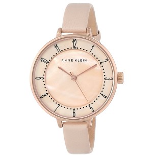 Anne Klein Women's AK/1406RGLP Rose Gold-Tone Easy-to-Read Dial Blush Pink Leather Strap Watch $38.98+free shipping