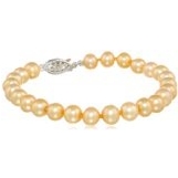 Sterling Silver and Colored Freshwater Cultured A-Quality Pearl Bracelet (6.5-7mm) $16 FREE Shipping on orders over $49