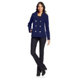 Kenneth Cole Women's Zipper-Pocket Peacoat $31.93 FREE Shipping on orders over $35