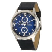 Armitron 20/4858BLSVBL男士不鏽鋼黑色皮革手錶$29.99