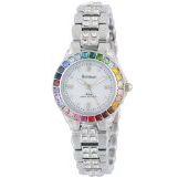 Armitron Women's 75/3689MPSVRB Multi-Color Swarovski Crystal Accented Silver-Tone Bracelet Watch $59.99 FREE Shipping
