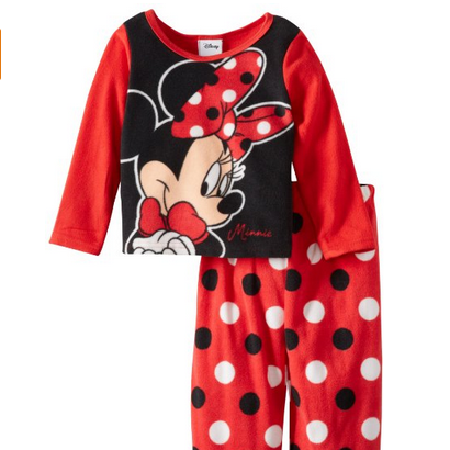 Minnie Mouse Girls 2-6X 2 Piece Fleece Pajama Set $8.46 (74%off) 