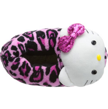 Hello Kitty Women's Printed Plush Boat Slippers Sequin Bow $15.00(50%off)