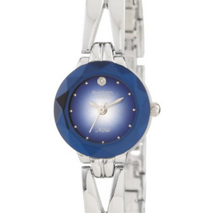 Armitron 75-2967BLU 精美鑲鑽銀色手鐲式石英女士腕錶 特價$41.24