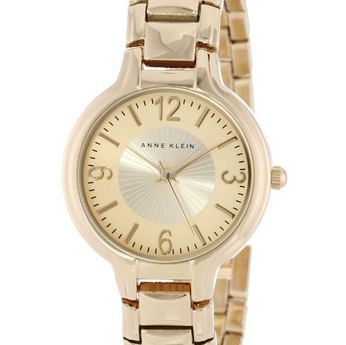 Anne Klein Women's AK/1448CHGB Everyday Classics Gold-Tone Bracelet Watch  $38.98 (40%off)  