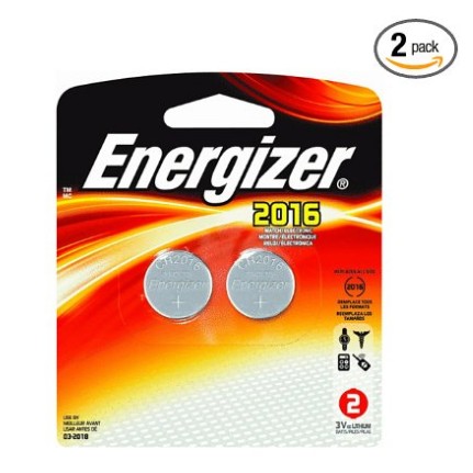 Energizer劲量 2016 3V 纽扣电池 2个装 $1.87