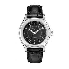 Salvatore Ferragamo Men's FQ1010013 Lungarno Stainless Steel Black Leather Strap Automatic Date Watch  $549.00