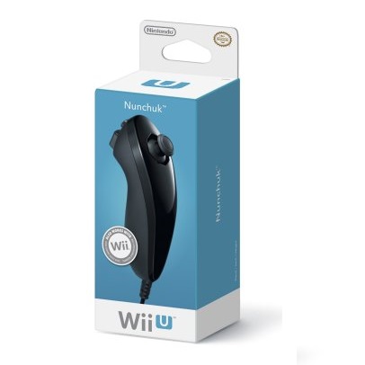 Nintendo任天堂 Nunchuk 游戏手柄，Wii U，原价$19.99，现仅售$15.53。黑白2种颜色价格相近！