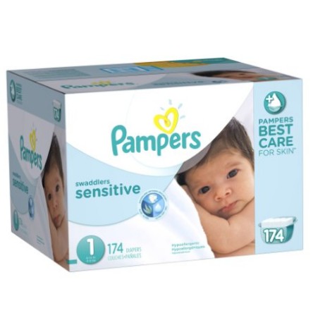 Pampers Swaddlers Sensitive Diapers size 1  174 count $41.72