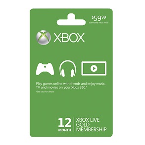 微软Xbox LIVE 12个月黄金会员卡， 现仅售$54.99