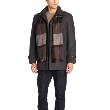 London Fog Men's Barrington Car Coat with Scarf, only $50.00 , free shipping
