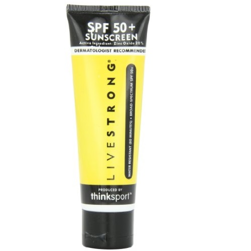 Thinksport Livestrong Sunscreen SPF 50+, Water Resistant, 3 ounces, only $5.81 