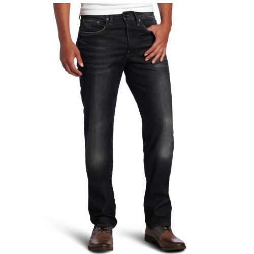 G-Star Men's 3301 Straight Leg Jean in Dark Aged, only $64.63, free shipping